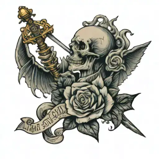 "My Body, My Sins; God as My Judge me " tattoo design idea