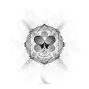 Generate an image that visually represents the mantra ‘one is all and all is one’ using elements inspired by the anime F tattoo design idea