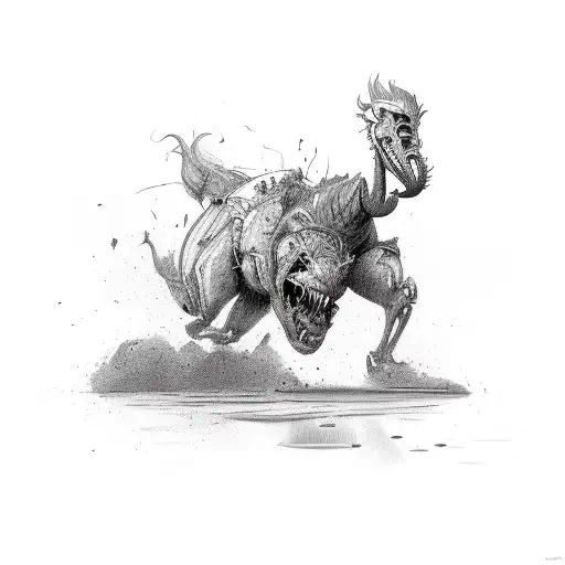 fight back depression, time us running tattoo design idea