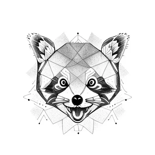 Lupa Small Black Geometric Wolf Spirit Animal Temporary Tattoo – MyBodiArt