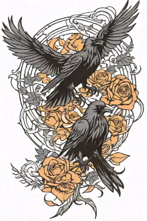 nodic ravens anime tattoo design idea