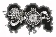 A message saying "24 hour person" I want it with dark clouds that would fit on my forearm tattoo design idea