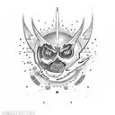 A switchblade is piercing Planet Earth. tattoo design idea