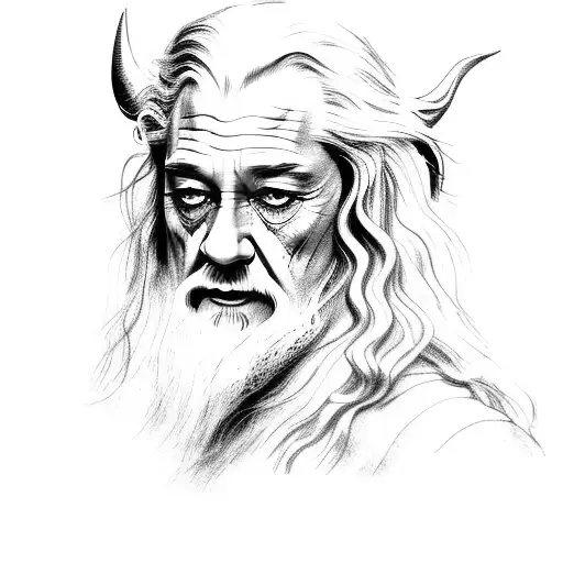 Gandalf arriving in the shire tattoo design idea