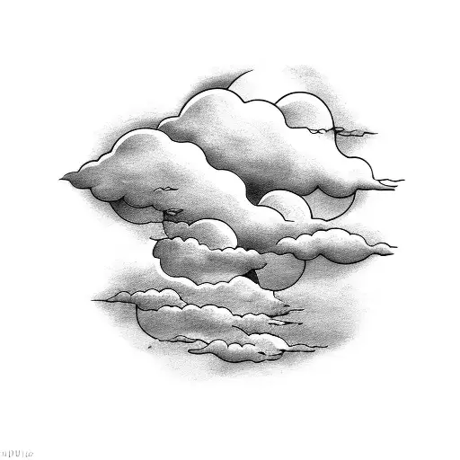 Birds In Clouds Tattoo