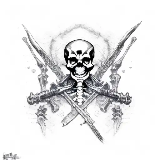 Skeleton Pirate tattoo design idea