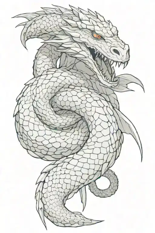 jormungandr wrapping around arm tattoo design idea