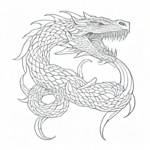 jormungandr wrapping around arm tattoo design idea