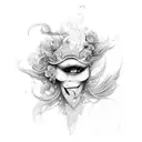 sirene et plongeur  tattoo design idea