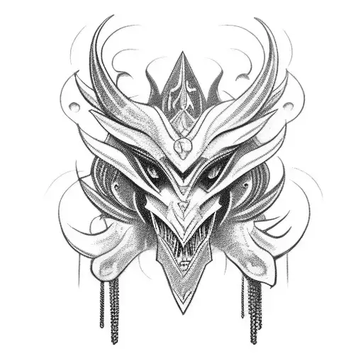 A motorcycle transforming into a mythical creature tattoo design idea