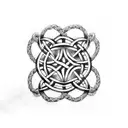 Celtic knotwork intertwined with storm clouds tattoo design idea