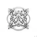 Celtic knotwork intertwined with storm clouds tattoo design idea