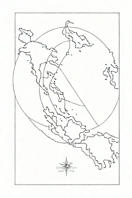 longitude latitude tattoo design idea