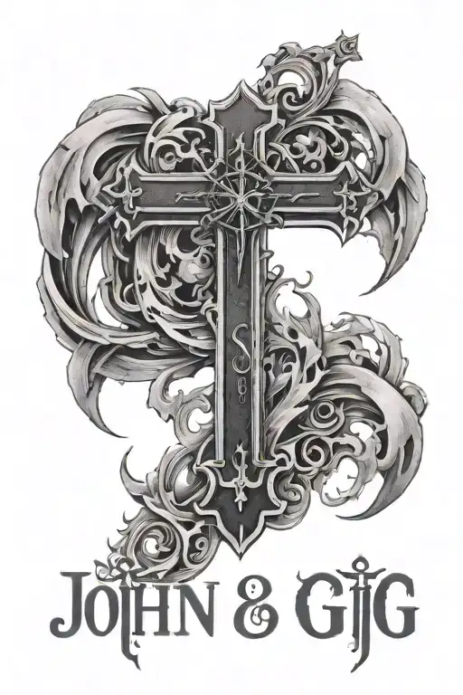 John 3:16 bible verse with 3 crosses bottom left "The World tattoo design idea