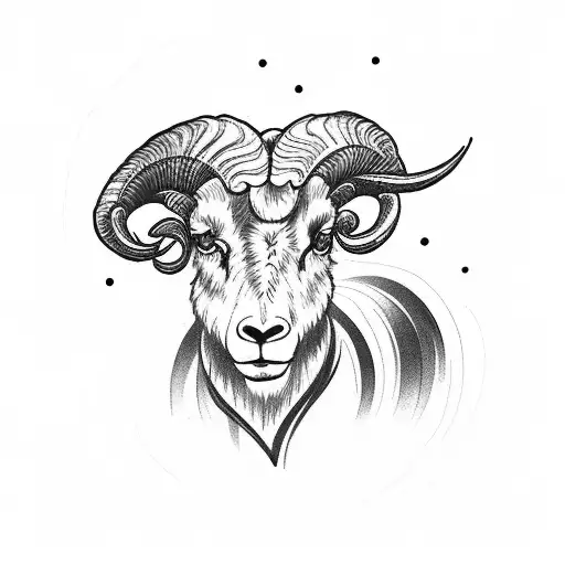  2 rams butting heads tattoo design idea