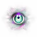 dragon eye (sitting on a bed of purple fire)  tattoo design idea
