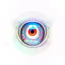 dragon eye (sitting on a bed of purple fire)  tattoo design idea