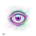 dragon eye (sitting on a bed of purple fire)  tattoo design idea
