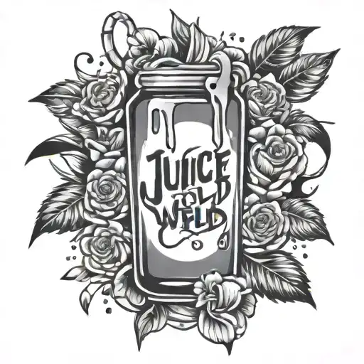 juice wrld 999 anxiety tattoo design idea