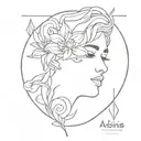 Adonis tattoo design idea