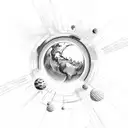 planet tattoo design idea