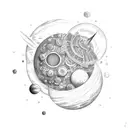 planet tattoo design idea