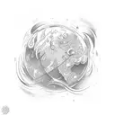 planet tattoo design idea