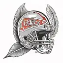 Kansas City chiefs forarm tattoo design idea