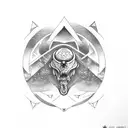 trails, cornhole tattoo design idea