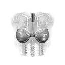 electric circuit bodysuit with a procesator on chest tattoo design idea