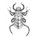 Scorpion fighting a flaming snake tattoo design idea