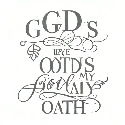 Roman's 12:19  and the words "God is my oath" underneath"  tattoo design idea