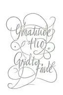 gratitude script font tattoo design idea