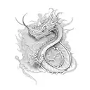 Long Dragon  tattoo design idea