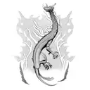 Long Dragon  tattoo design idea
