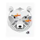 bear salmon crab tattoo design idea