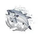 bear salmon crab tattoo design idea