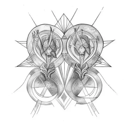 "lux in tenebris"  twin flames tattoo design idea