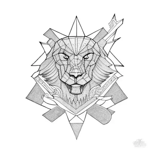 lux in tenebris entouré par deux flammes  tattoo design idea