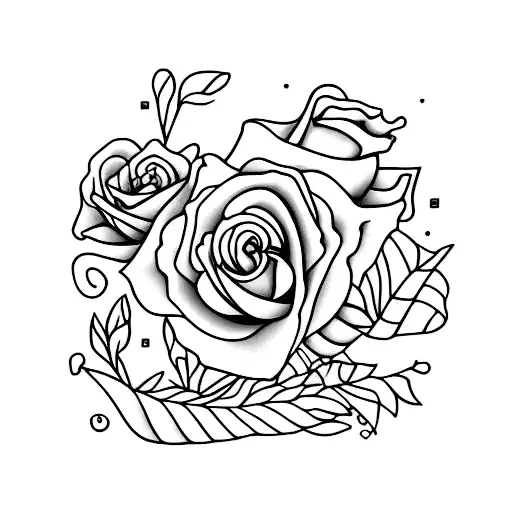 flores com borboletas tattoo design idea