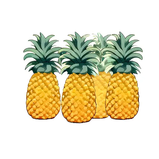Pineapple tattoo design idea