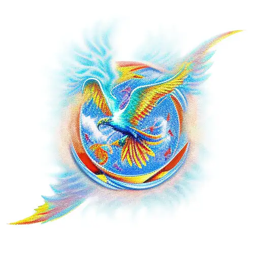 Phoenix: Symbolizes resilience, rebirth, and rising from the ashes. It represents the ability to overcome challenges and tattoo design idea