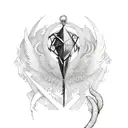 broken chain, dagger, phoenix,hourglass,mind,betrayal tattoo design idea