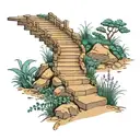 12 walking steps. each step has a symbol of the 12 step addiction recovery steps  tattoo design idea