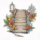 12 walking steps. each step has a symbol of the 12 step addiction recovery steps  tattoo design idea