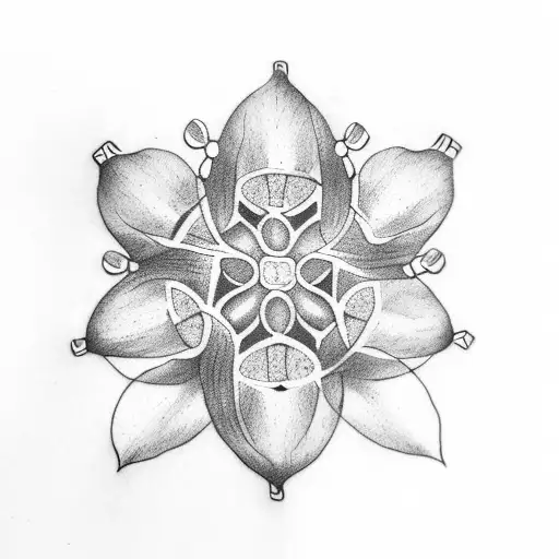 a tattoo of a four-leaf clover separated into four tattoo design idea