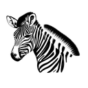 sitting zebra tattoo design idea