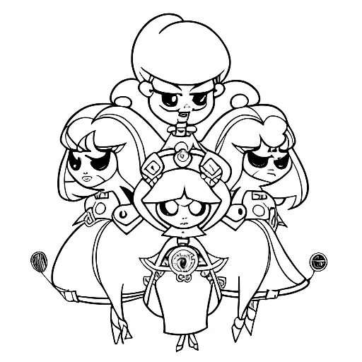 powerpuff girls tattoo design idea