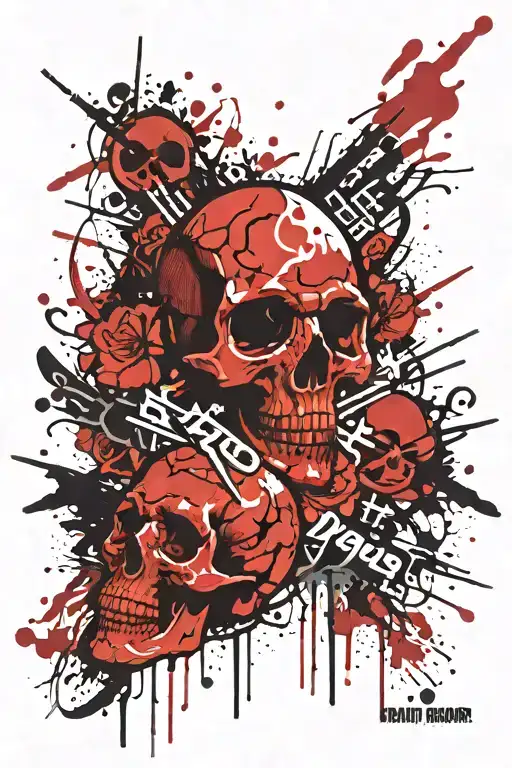 death before dishonor words tattoo design idea