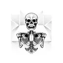 symmetrical skeletons  tattoo design idea